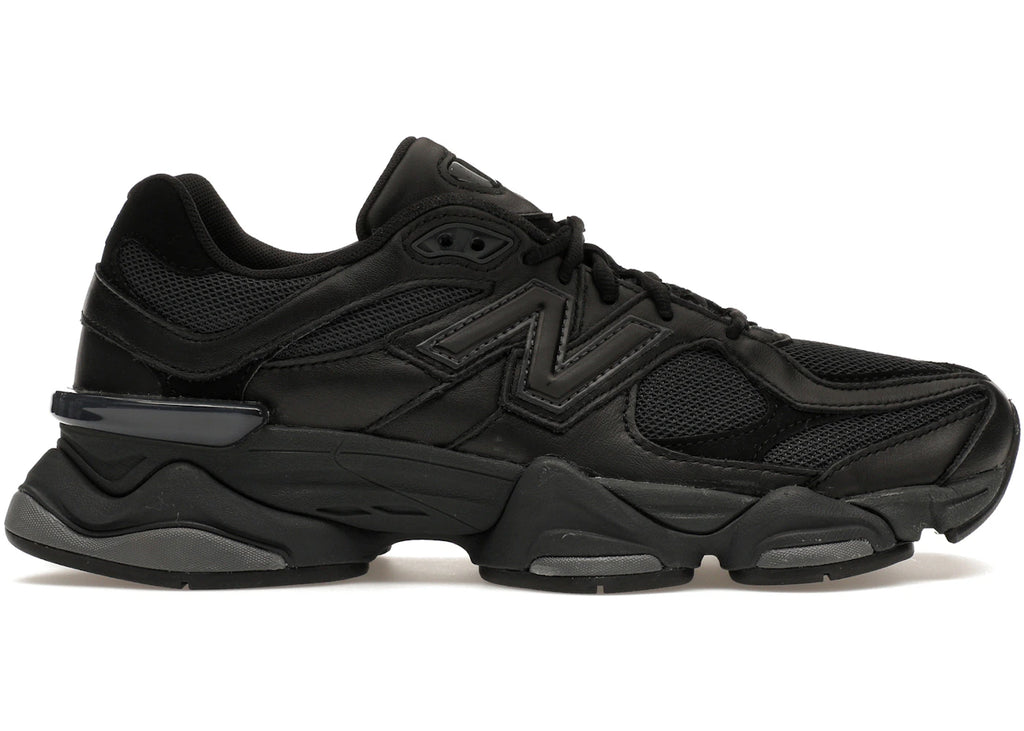 New Balance 9060 Triple Black Leather Men's