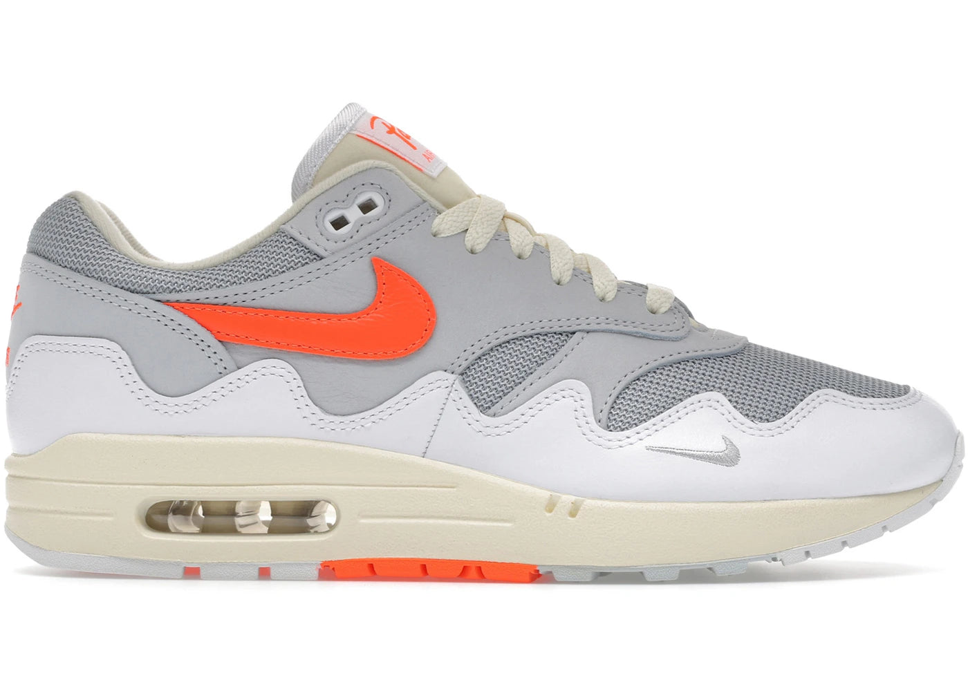 Nike Air Max 1 Patta Waves White Hyper Crimson (with bracelet)