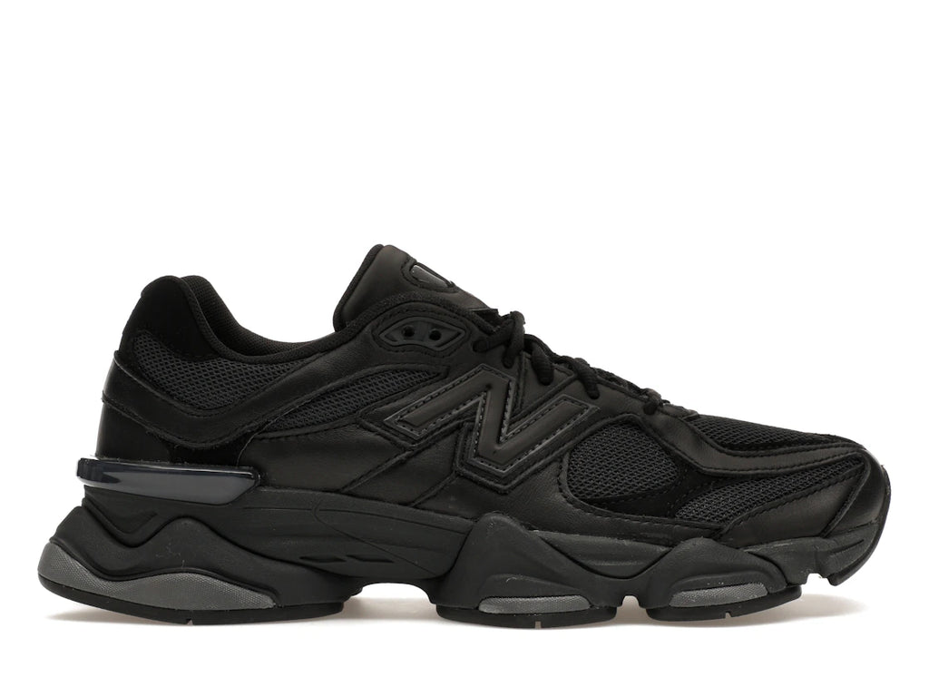New Balance 9060 Triple Black Leather Men's