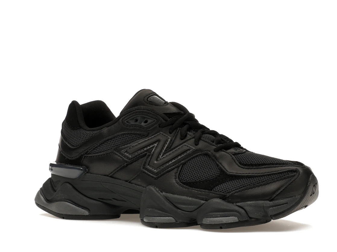 New Balance 9060 Triple Black Leather Men's