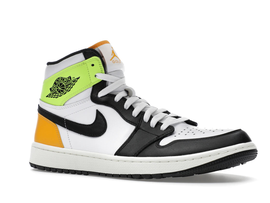 Jordan 1 Retro High G White University Gold Volt Black