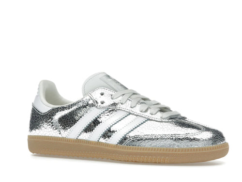 ADIDAS Samba OG Silver Metallic Cracked Leather (Women's)