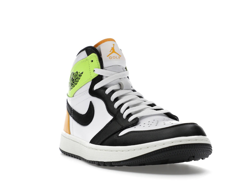 Jordan 1 Retro High G White University Gold Volt Black