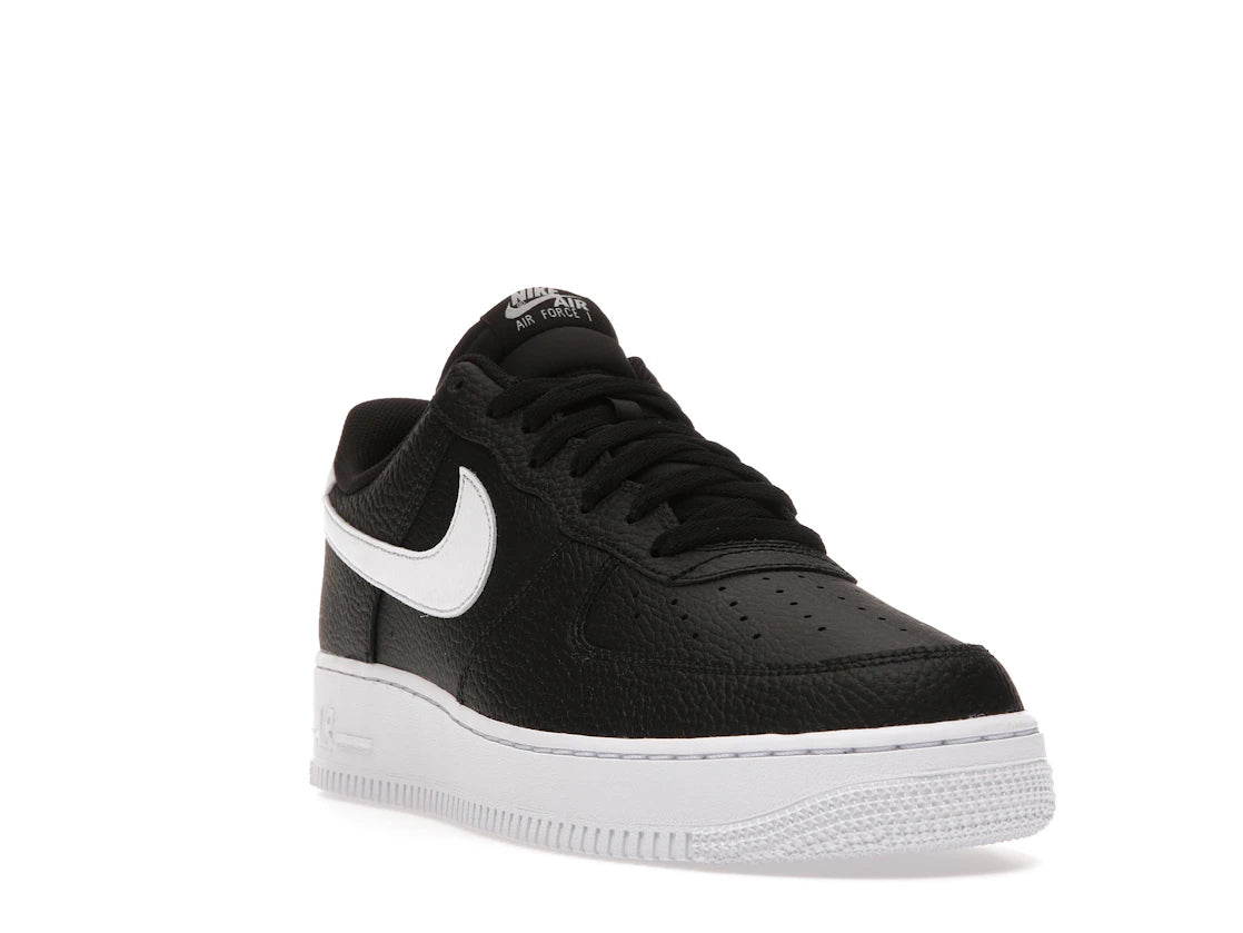 Nike Air Force 1 Low '07 Black White Pebbled Leather