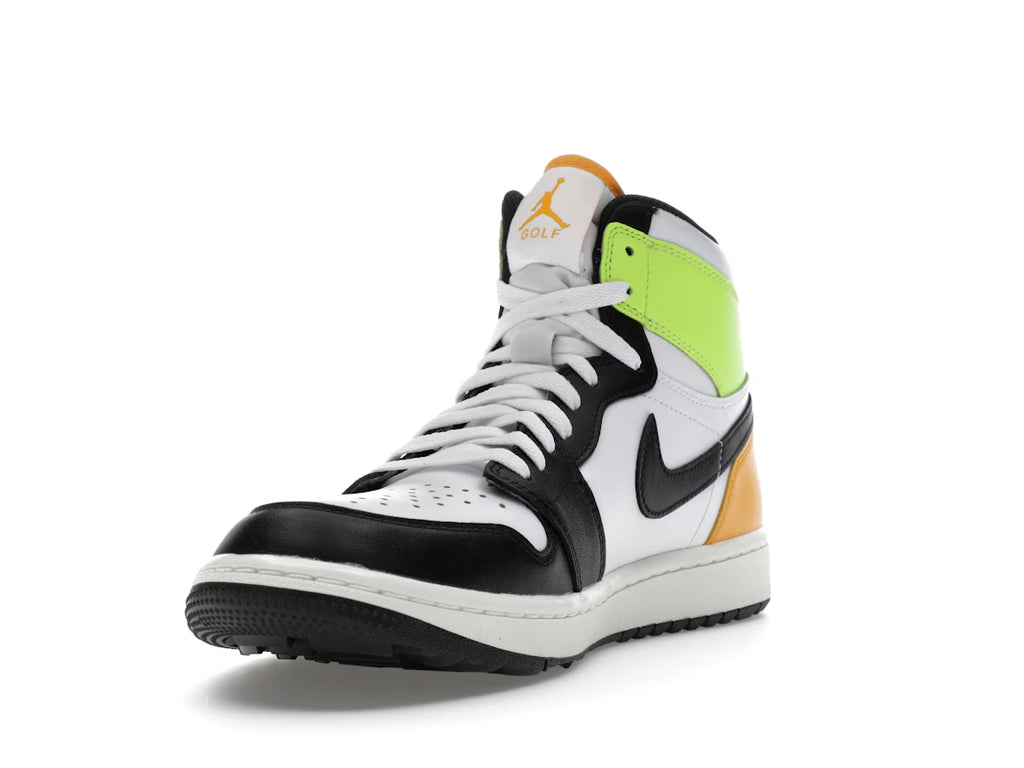 Jordan 1 Retro High G White University Gold Volt Black