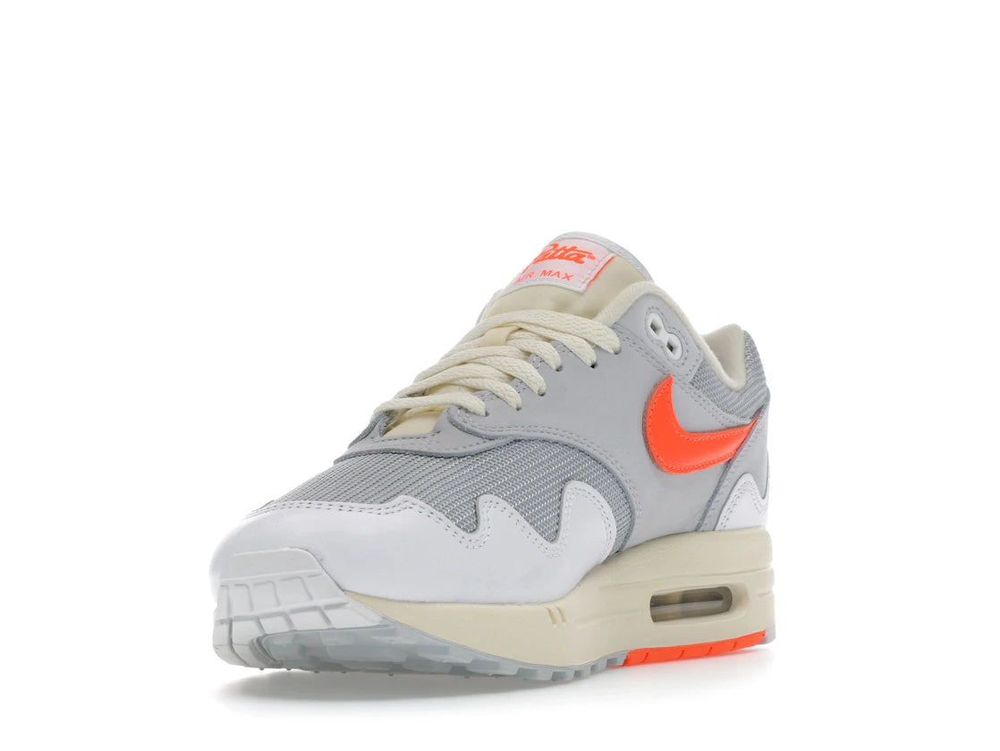 Nike Air Max 1 Patta Waves White Hyper Crimson (with bracelet)
