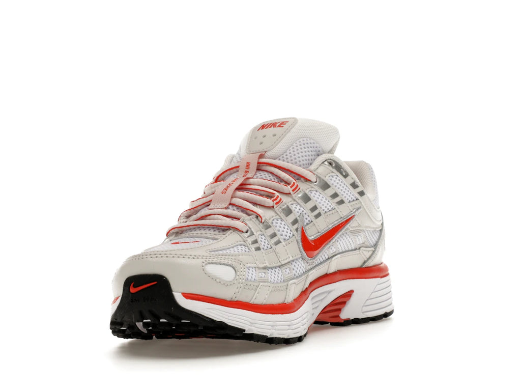 Nike P-6000 White Platinum Tint Black Picante Red (Women's)