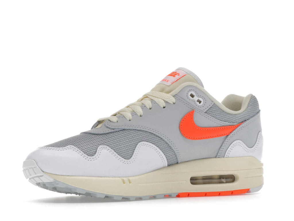 Nike Air Max 1 Patta Waves White Hyper Crimson (with bracelet)