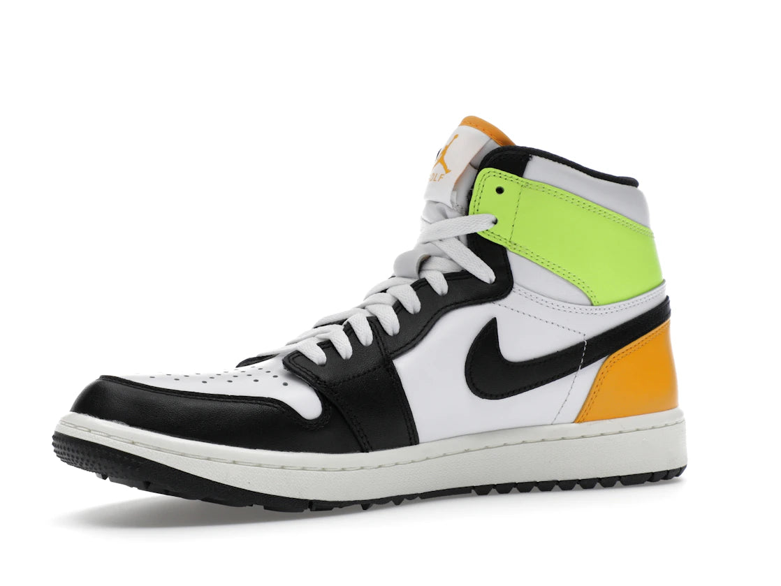 Jordan 1 Retro High G White University Gold Volt Black