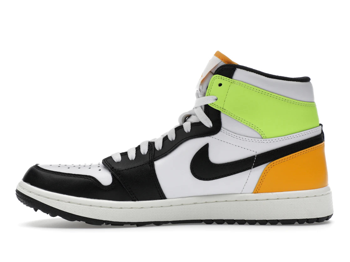Jordan 1 Retro High G White University Gold Volt Black