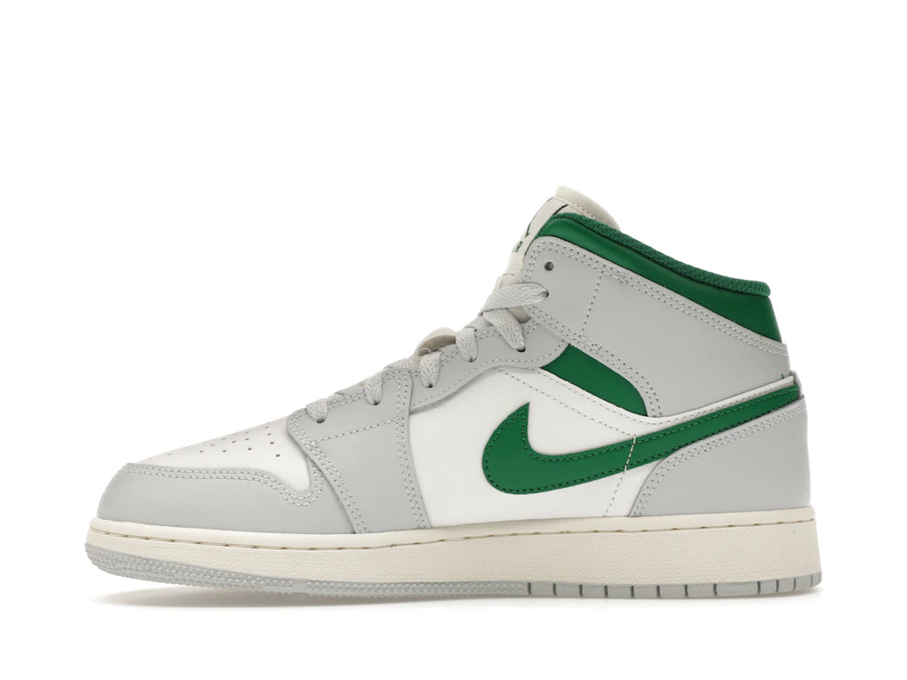 Air Jordan 1 Mid White Pure Platinum Pine Green (GS)