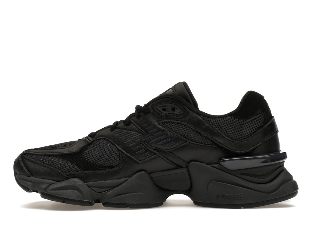 New Balance 9060 Triple Black Leather Men's