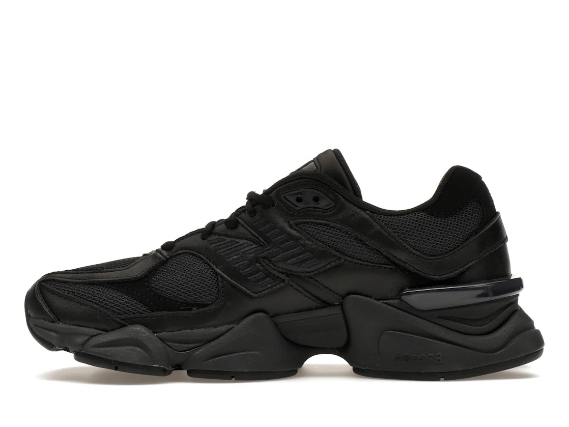 New Balance 9060 Triple Black Leather Men's