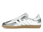 ADIDAS Samba OG Silver Metallic Cracked Leather (Women's)