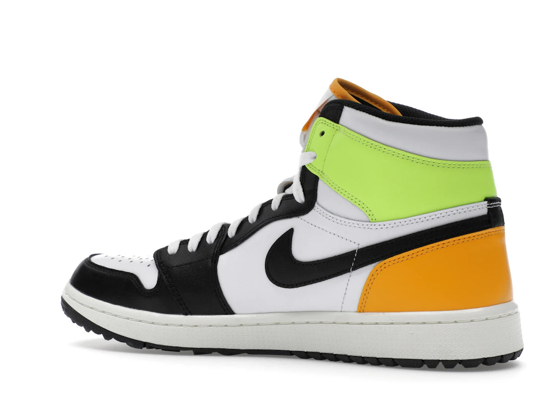 Jordan 1 Retro High G White University Gold Volt Black