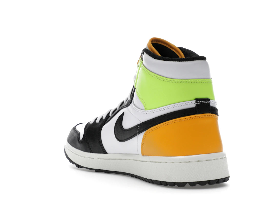 Jordan 1 Retro High G White University Gold Volt Black