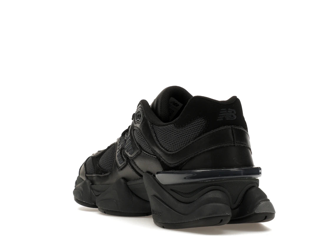 New Balance 9060 Triple Black Leather Men's