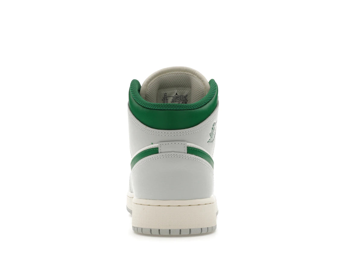 Air Jordan 1 Mid White Pure Platinum Pine Green (GS)