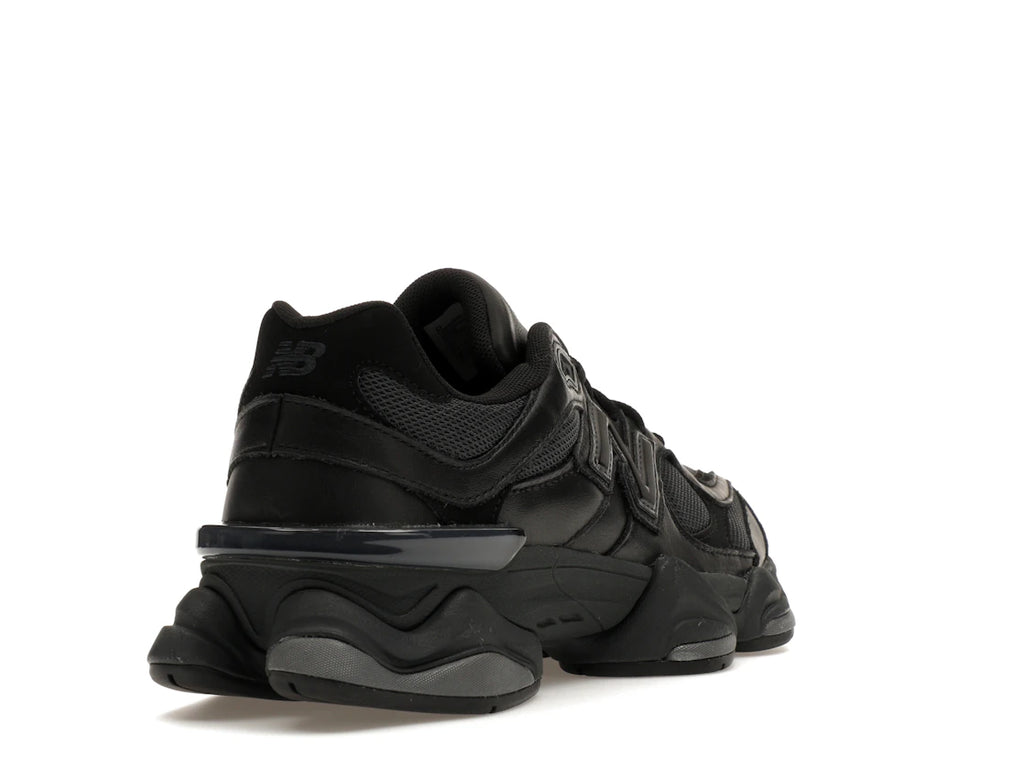 New Balance 9060 Triple Black Leather Men's
