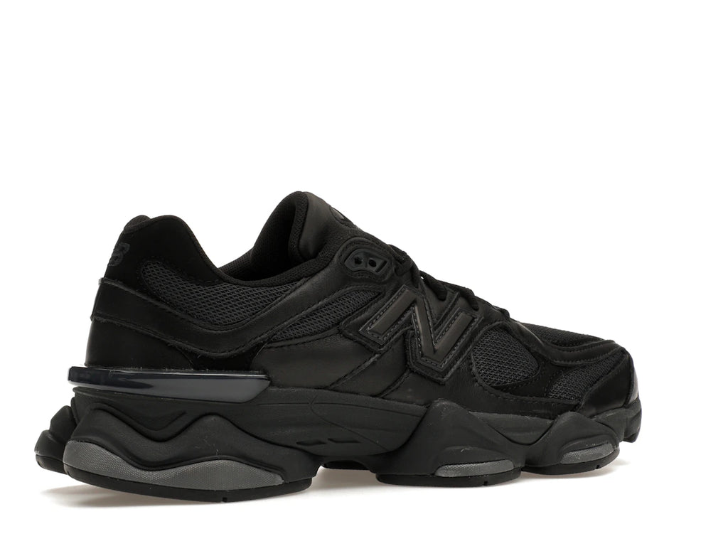 New Balance 9060 Triple Black Leather Men's
