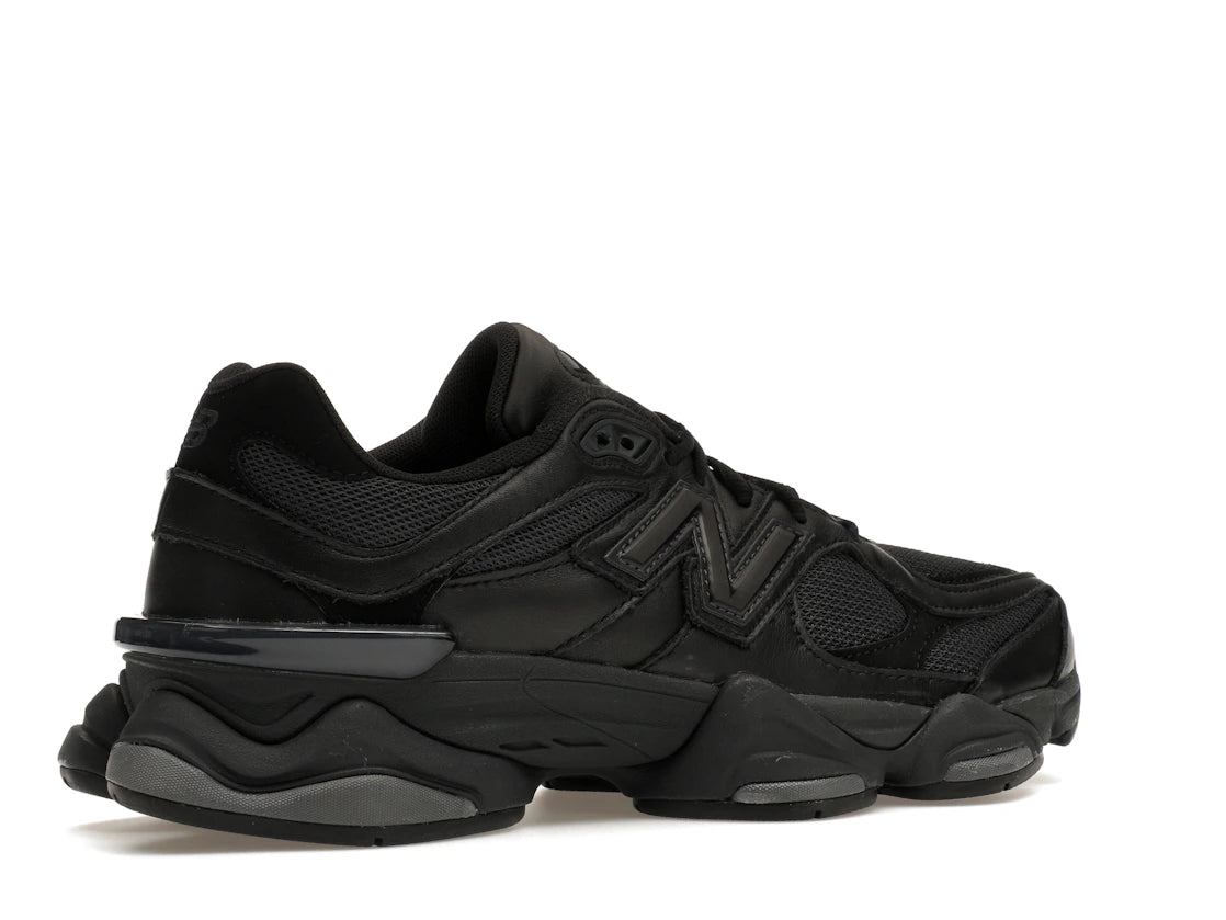 New Balance 9060 Triple Black Leather Men's