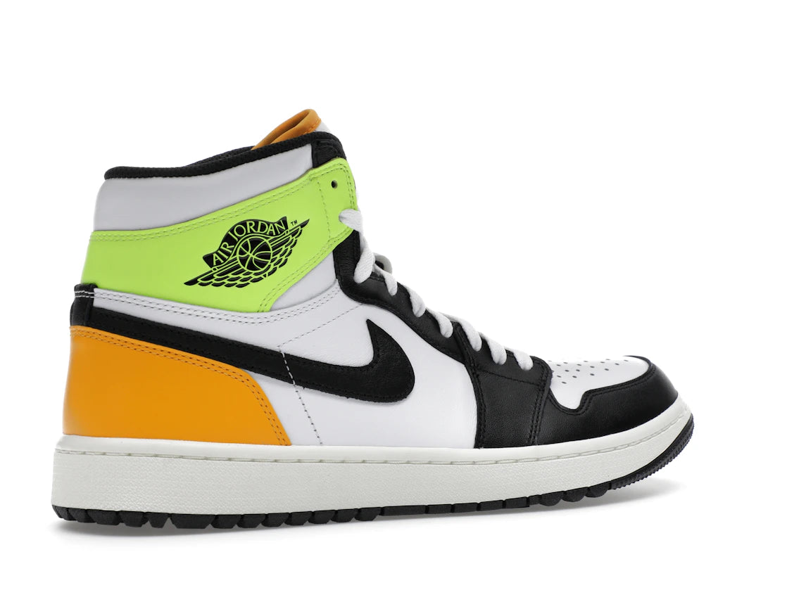 Jordan 1 Retro High G White University Gold Volt Black