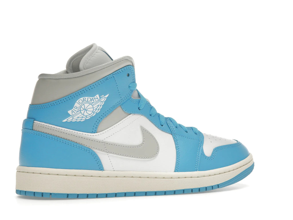 Jordan 1 Mid Dark Powder Blue White Sail Neutral Grey (Women's)